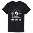 thumbnail image 1 of Instant Message - He Lives Short Sleeve Graphic T-Shirt, 1 of 5