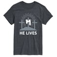 thumbnail image 1 of Instant Message - He Lives Short Sleeve Graphic T-Shirt, 1 of 5