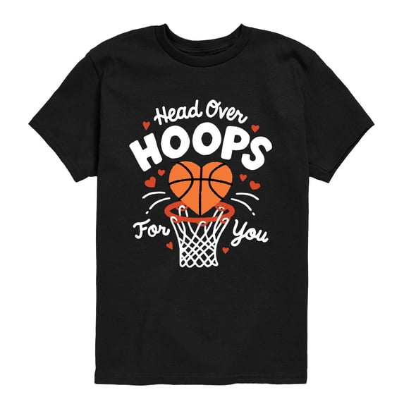 Instant Message - Head Over Hoops for You Short Sleeve Graphic T-Shirt