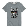 thumbnail image 1 of Instant Message - Headphones Cat, Equalizer Glasses - Toddler And Youth Short Sleeve Graphic T-Shirt, 1 of 5