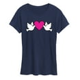 thumbnail image 1 of Instant Message - Heart Dove Symbols - Women's Short Sleeve Graphic T-Shirt, 1 of 6