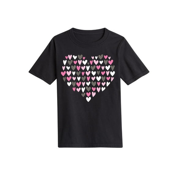 Instant Message - Heart Filled Silhouette SPARKLE-YOUTH SHORT SLEEVE TEE