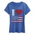 thumbnail image 1 of Instant Message - Heart Flag Short Sleeve Graphic T-Shirt, 1 of 5