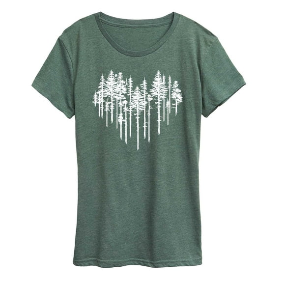Instant Message - Heart Trees -Women's Short Sleeve Graphic T-shirt Short Sleeve Graphic T-Shirt
