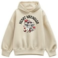 thumbnail image 1 of Instant Message - Heart Wrangler Oversized Fleece Hoodie Sweatshirt, 1 of 4