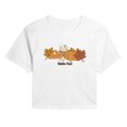 thumbnail image 1 of Instant Message - Hello Fall - Juniors Cropped Graphic T-Shirt, 1 of 5