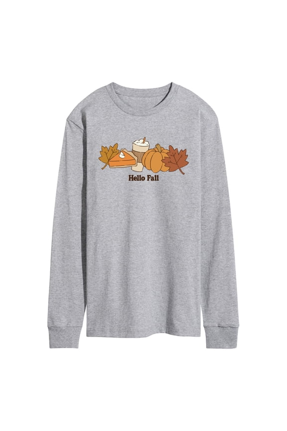 - Hello Fall - Men's Long Sleeve Graphic T-Shirt