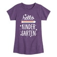 thumbnail image 1 of Instant Message - Hello Kindergarten - Toddler & Youth Girls Short Sleeve Graphic T-Shirt, 1 of 6