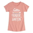 thumbnail image 1 of Instant Message - Hello Kindergarten - Toddler & Youth Girls Short Sleeve Graphic T-Shirt, 1 of 6