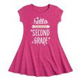 thumbnail image 1 of Instant Message - Hello Second Grade - Toddler & Youth Girls Fit & Flare Dress, 1 of 1