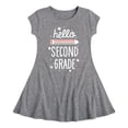 thumbnail image 1 of Instant Message - Hello Second Grade - Toddler & Youth Girls Fit & Flare Dress, 1 of 1