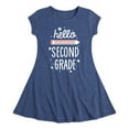 thumbnail image 1 of Instant Message - Hello Second Grade - Toddler & Youth Girls Fit & Flare Dress, 1 of 5