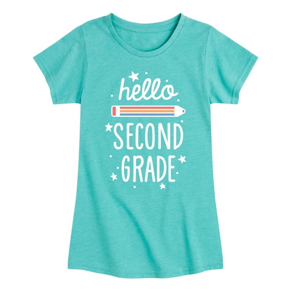 Instant Message - Hello Second Grade - Toddler & Youth Girls Short Sleeve Graphic T-Shirt