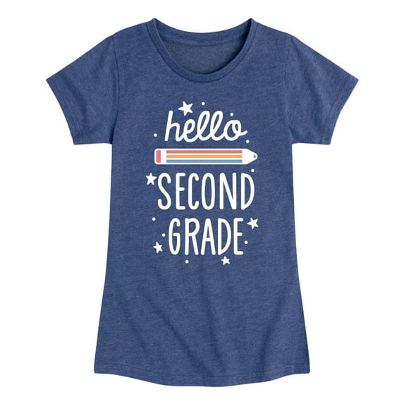 Instant Message - Hello Second Grade - Toddler & Youth Girls Short Sleeve Graphic T-Shirt