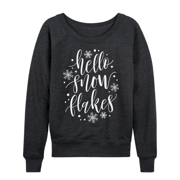 Instant Message - Hello Snow Flakes - Ladies French Terry Long Sleeve Shirt