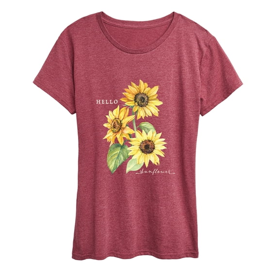 Instant Message - Hello Sunflower Short Sleeve Graphic T-Shirt