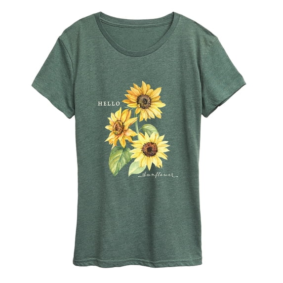 Instant Message - Hello Sunflower Short Sleeve Graphic T-Shirt