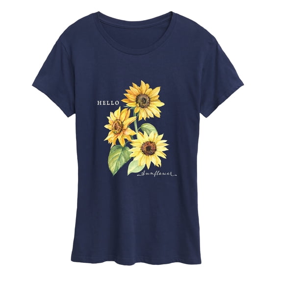 Instant Message - Hello Sunflower Short Sleeve Graphic T-Shirt
