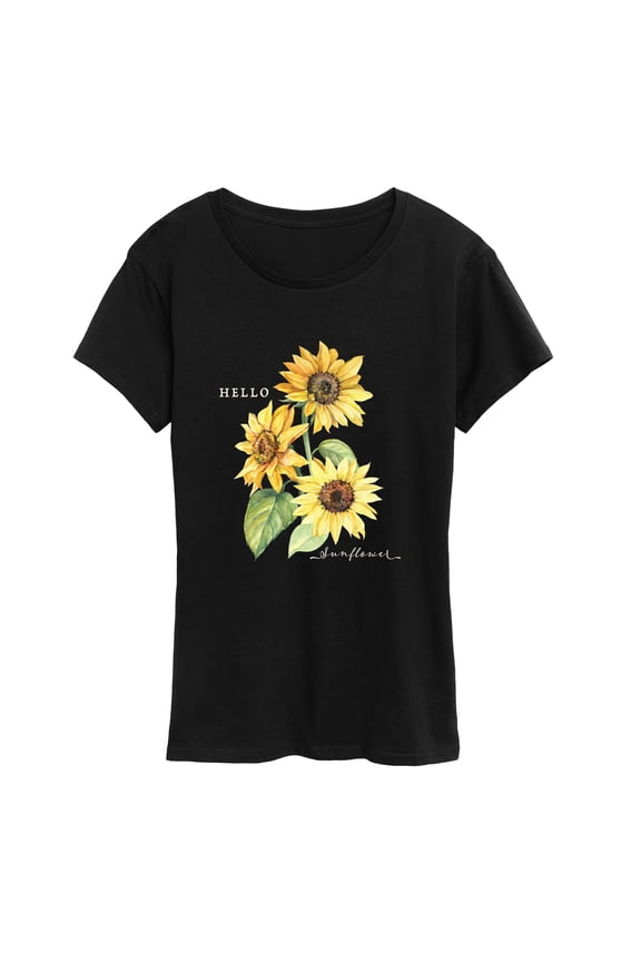 - Hello Sunflower - Women's Short Sleeve Graphic T-Shirt