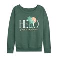 thumbnail image 1 of Instant Message - Hello Sunshine Palms - Women's Lightweight French Terry Long Sleeve Shirt, 1 of 6