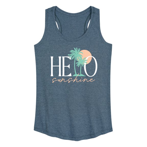 Instant Message - Hello Sunshine Palms - Women's Racerback Tank Top
