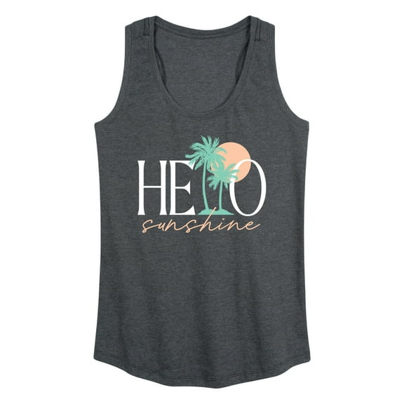 Instant Message - Hello Sunshine Palms - Women's Racerback Tank Top