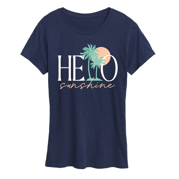 Instant Message - Hello Sunshine Palms - Women's Short Sleeve Graphic T-Shirt