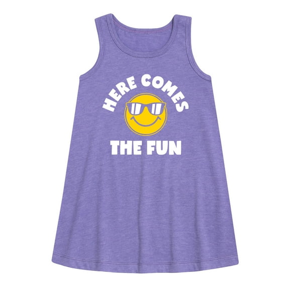 Instant Message - Here Comes The Fun - Toddler & Youth Girls A-line Dress