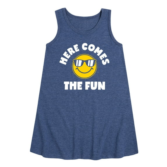 Instant Message - Here Comes The Fun - Toddler & Youth Girls A-line Dress