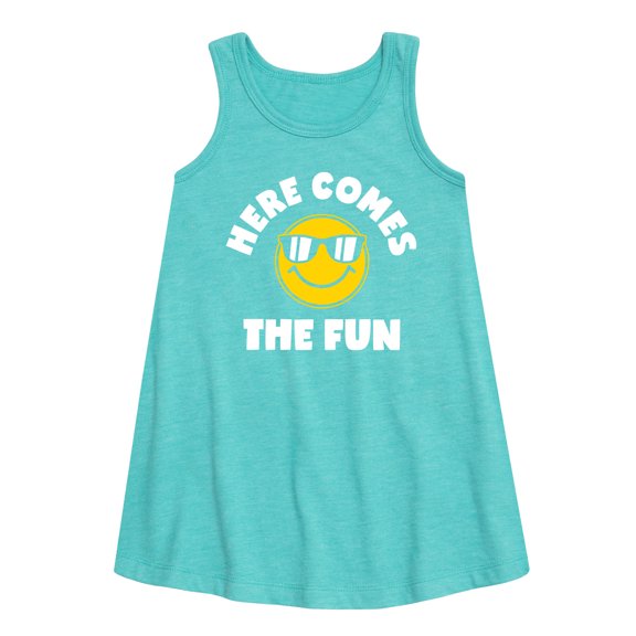 Instant Message - Here Comes The Fun - Toddler & Youth Girls A-line Dress
