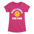thumbnail image 1 of Instant Message - Here Comes The Fun - Toddler & Youth Girls Short Sleeve Graphic T-Shirt, 1 of 6