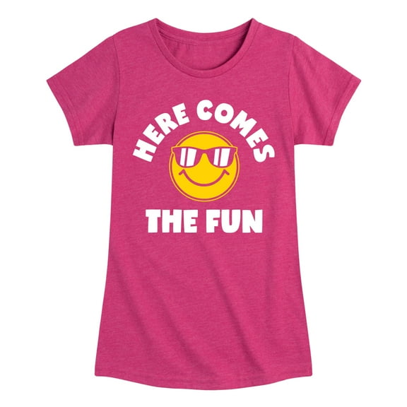 Instant Message - Here Comes The Fun - Toddler & Youth Girls Short Sleeve Graphic T-Shirt
