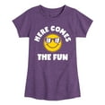 thumbnail image 1 of Instant Message - Here Comes The Fun - Toddler & Youth Girls Short Sleeve Graphic T-Shirt, 1 of 6