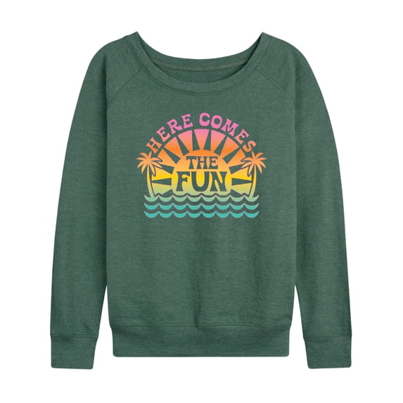 Instant Message - Here Comes The Fun - Women's Lightweight French Terry Long Sleeve Shirt