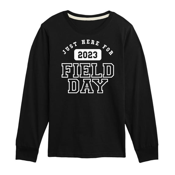 Instant Message - Here For Field Day - Toddler And Youth Long Sleeve Graphic T-Shirt