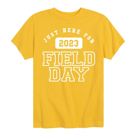 Instant Message - Here For Field Day - Toddler And Youth Short Sleeve Graphic T-Shirt