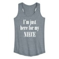thumbnail image 1 of Instant Message - Here For My Niece  - Women's Racerback Tank Top, 1 of 6