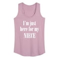 thumbnail image 1 of Instant Message - Here For My Niece  - Women's Racerback Tank Top, 1 of 6