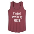 thumbnail image 1 of Instant Message - Here For My Niece  - Women's Racerback Tank Top, 1 of 6
