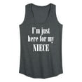 thumbnail image 1 of Instant Message - Here For My Niece  - Women's Racerback Tank Top, 1 of 6