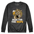thumbnail image 1 of Instant Message - Here For The Hops - Men's Crew Neck Fleece Pullover, 1 of 6