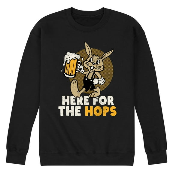 Instant Message - Here For The Hops - Men's Crew Neck Fleece Pullover