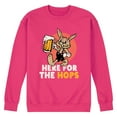 thumbnail image 1 of Instant Message - Here For The Hops - Men's Crew Neck Fleece Pullover, 1 of 5