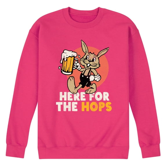 Instant Message - Here For The Hops - Men's Crew Neck Fleece Pullover