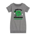 thumbnail image 1 of Instant Message - St. Patrick's Day Here For The Shenanigans  - Toddler & Youth Girls Fleece Dress, 1 of 5