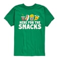 thumbnail image 1 of Instant Message - Here For The Snacks - Toddler & Youth Short Sleeve Graphic T-Shirt, 1 of 6