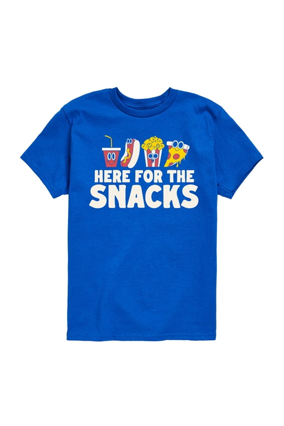 - Here For The Snacks Short Sleeve Graphic T-Shirt