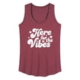 thumbnail image 1 of Instant Message - Here For The Vibes - Women's Racerback Graphic Tank, 1 of 5