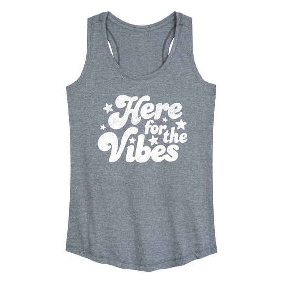 Instant Message - Here For The Vibes - Women's Racerback Graphic Tank