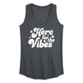 thumbnail image 1 of Instant Message - Here For The Vibes - Women's Racerback Graphic Tank, 1 of 5